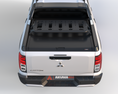Load image into Gallery viewer, Rear view of an Akuma 4x4 Compact Tub Rack fitted to roller cover on a Mitsubishi Triton MV