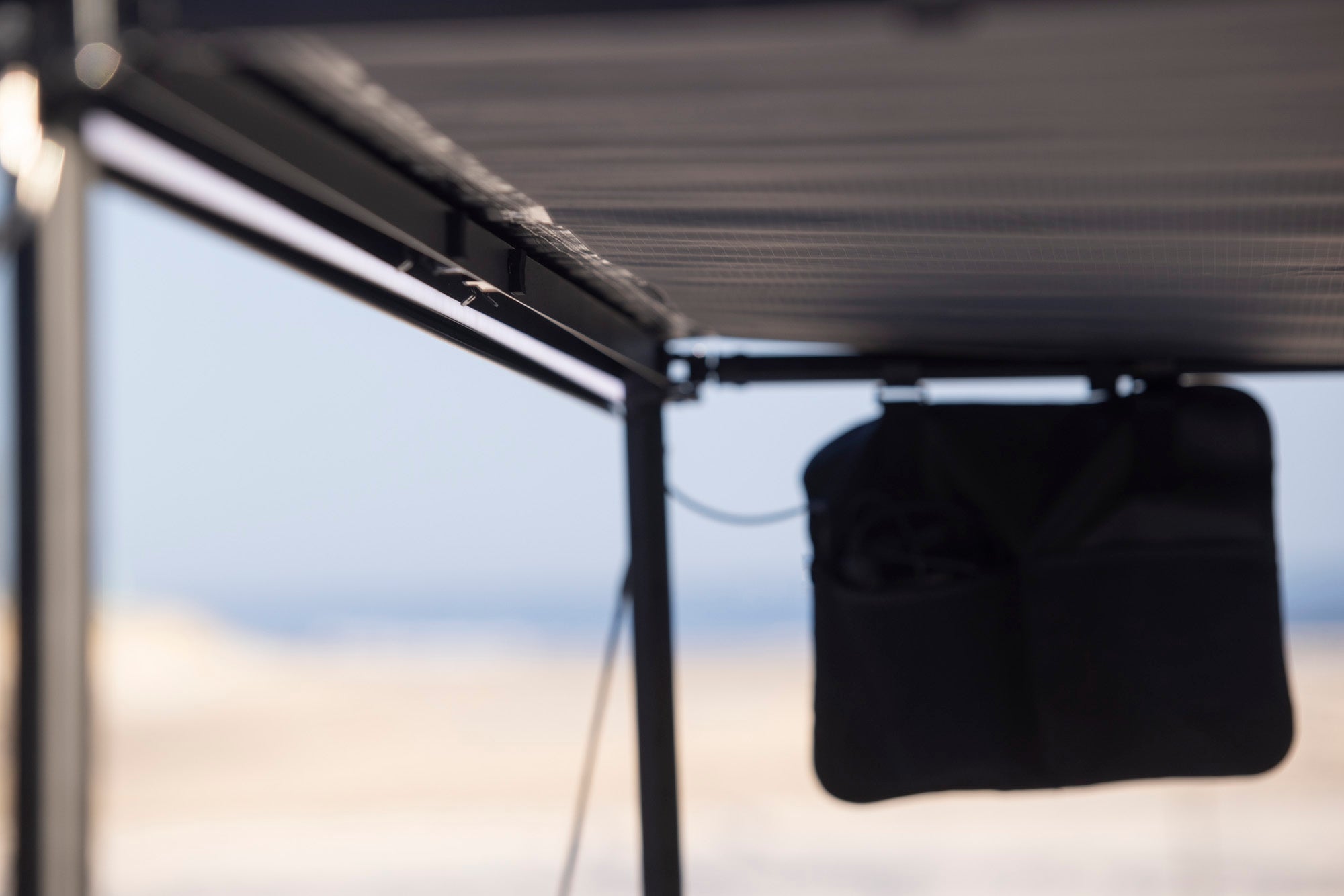 COB Light Strip on Hardshell 90 Degree Awning