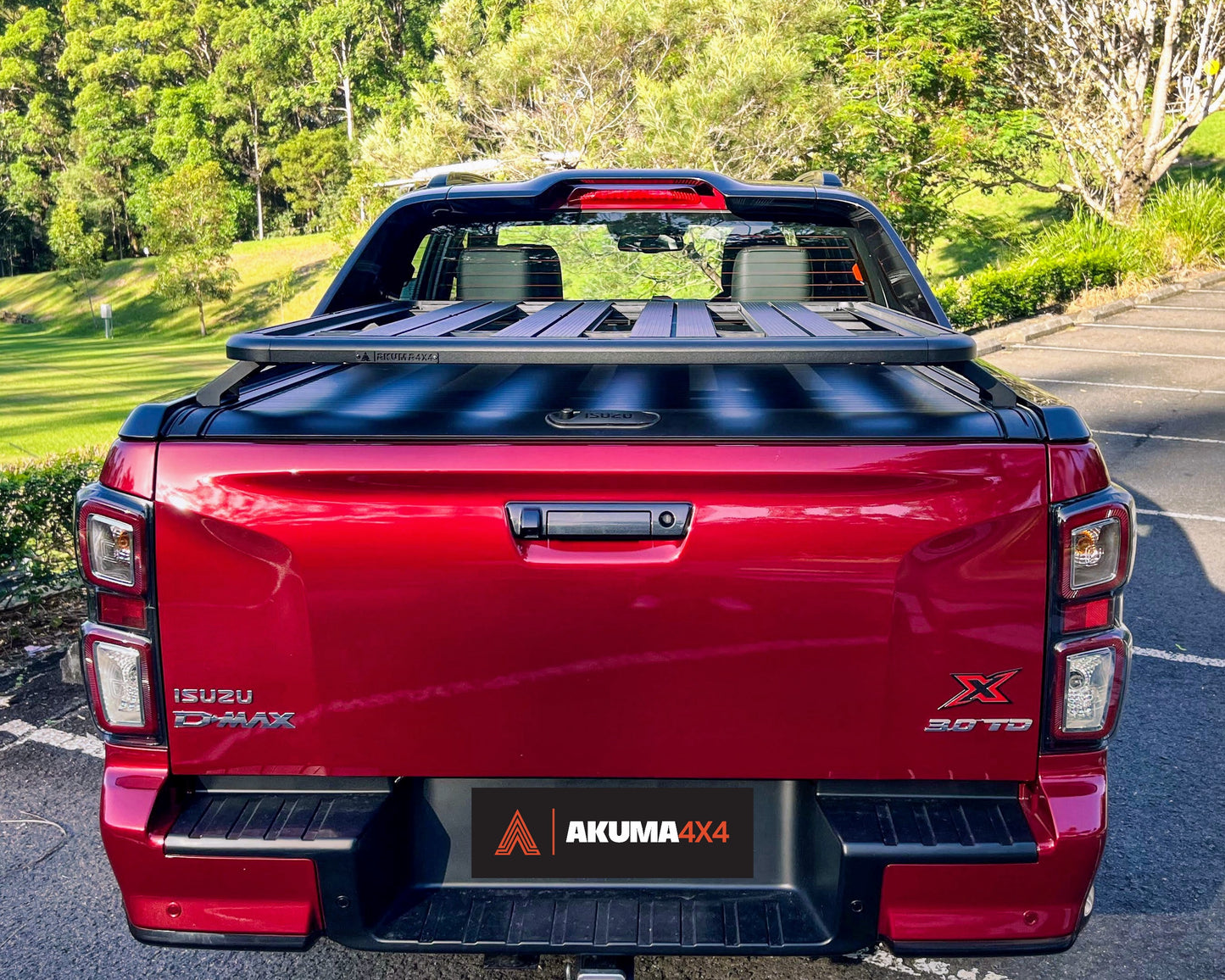 Rear view of a D-Max X-Terrain Tub Rack Platform 