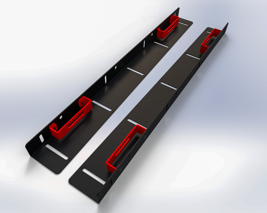 Top down view of BYD Roller Support Brackets