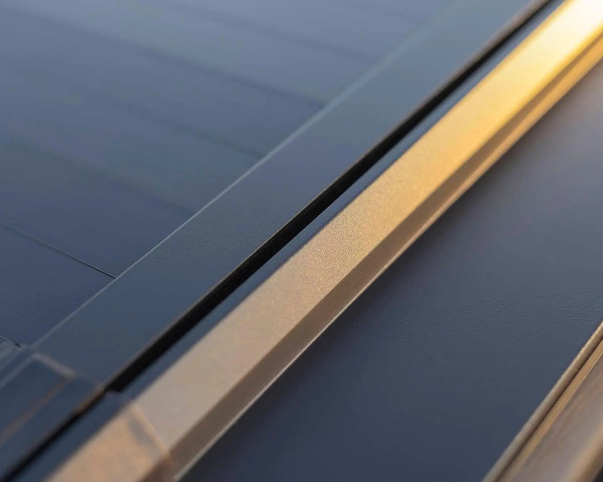 Ute Roller Shutter in Matte Finish Showing Mounting Channel