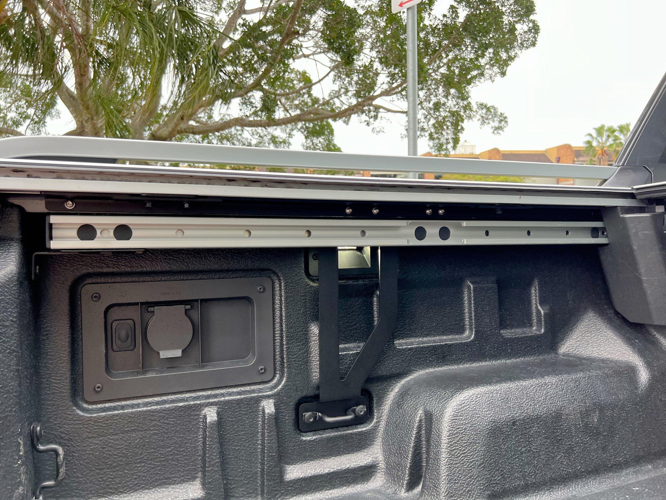 View of Wildtrak Tub with support bracket set.  
